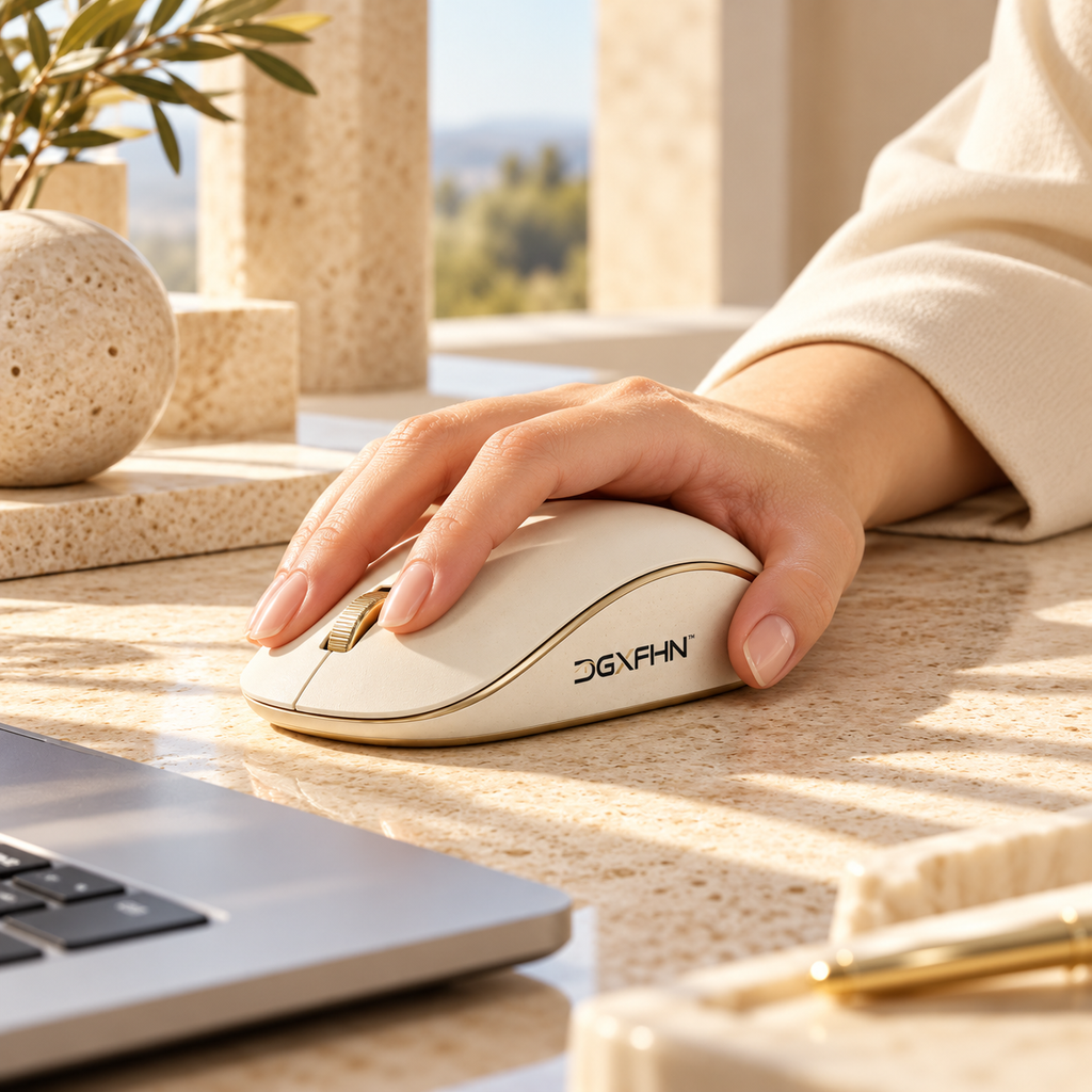 DGXFHN™ Travertine Curve Mouse
