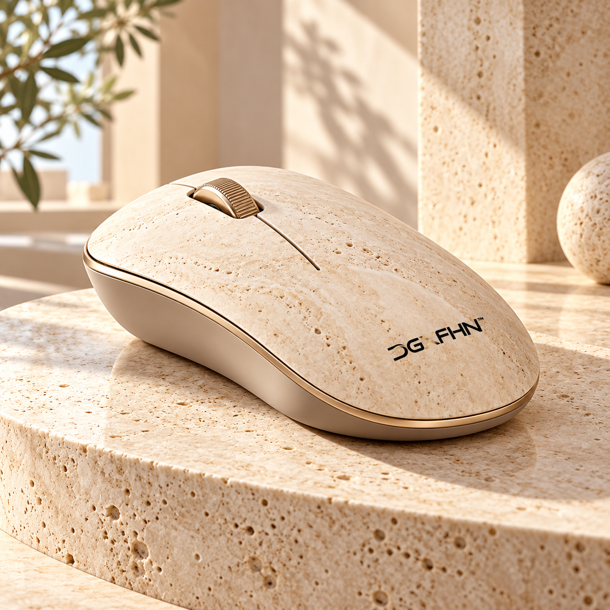 DGXFHN™ Travertine Curve Mouse